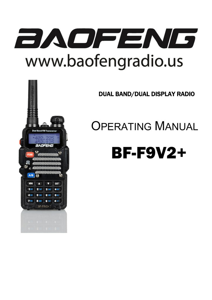 Baofeng UV5R A Operating Manual Manualzz