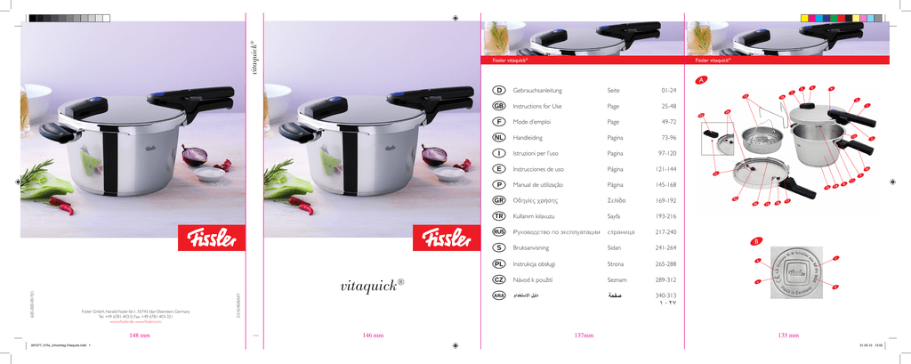 Vitaquick Fissler Usa Manualzz