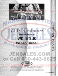 Allis Chalmers WD, WD-45, WD-45 Diesel Service Manual