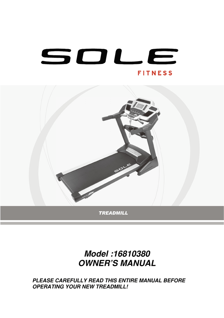 SOLE F80 Treadmill Model #16810380 | Manualzz Toyota Steering Wheel Manualzz