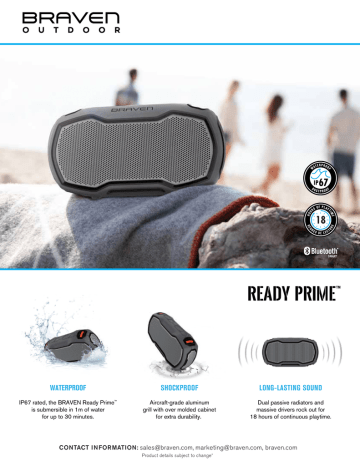 Braven Ready Elite specifications