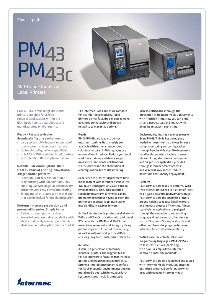 Intermec Pm43 Spare Parts Manual Reviewmotors.co