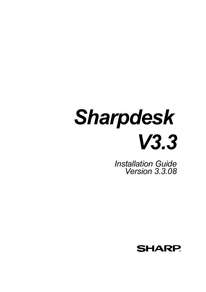 sharpdesk 3.3 serial number edition