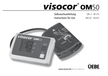 uebe visocor OM50 Instructions For Use Manual | Manualzz