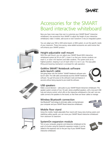 20-01250-22-A0 and 20-01336-22-B0 SMART Tech Interactive SmartBoard Pen Tray 