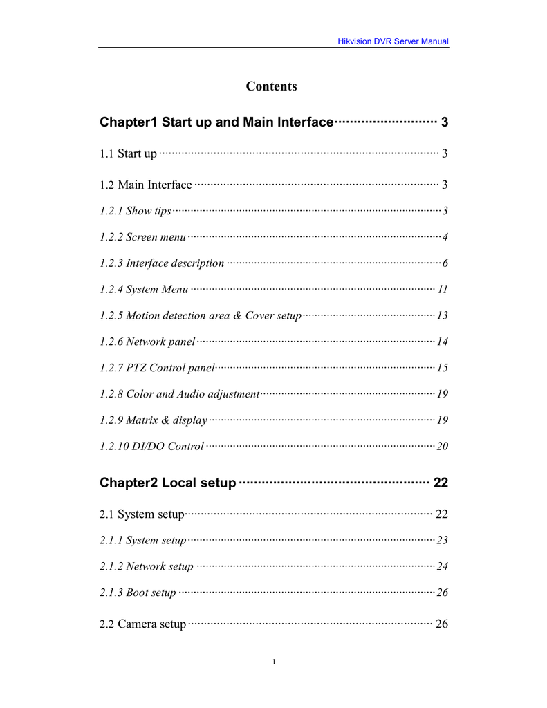 Hikvision DVR Server Manual Manualzz
