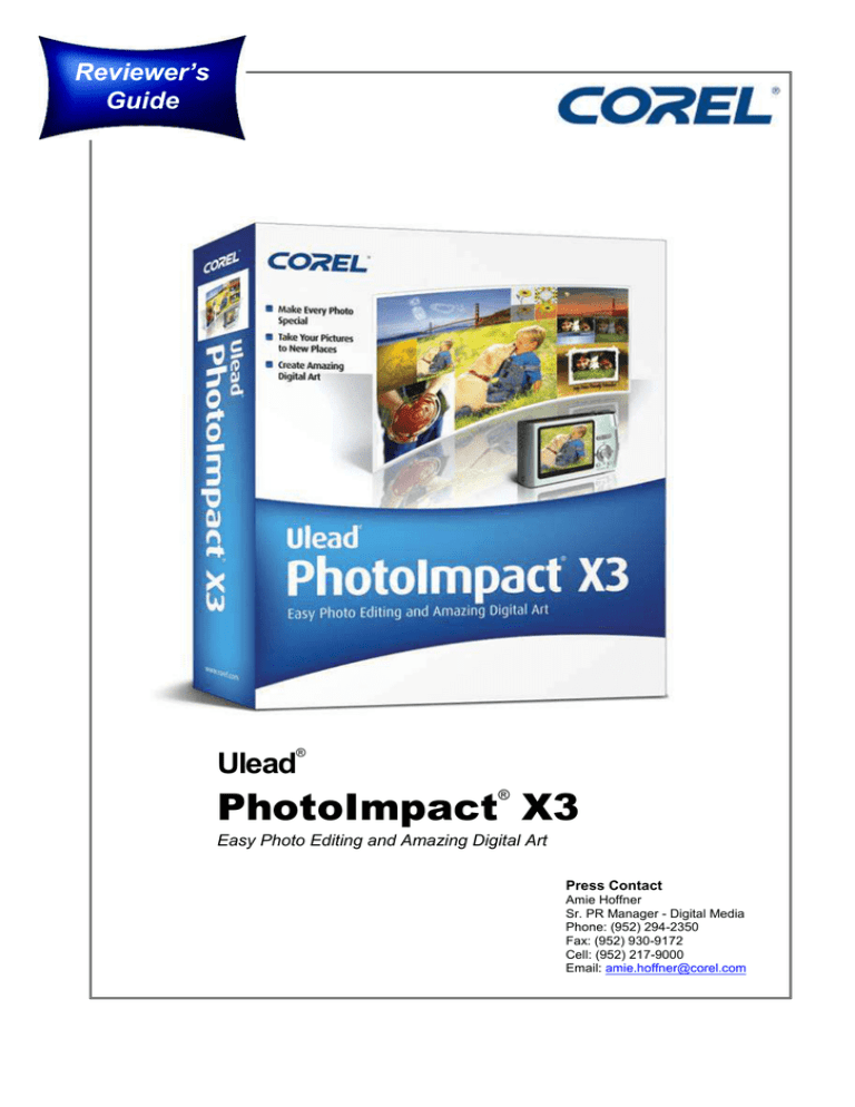 Ulead PhotoImpact X3 | Manualzz