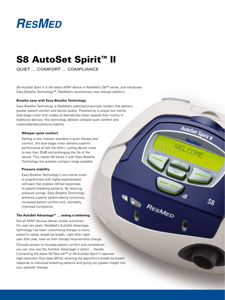 S8 Autoset Spirit Ll Manualzz