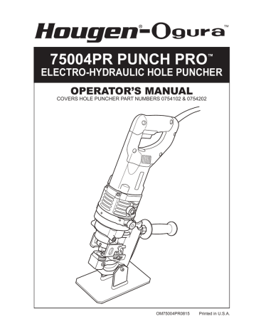 Hougen 76000PR Operator's Manual | Manualzz