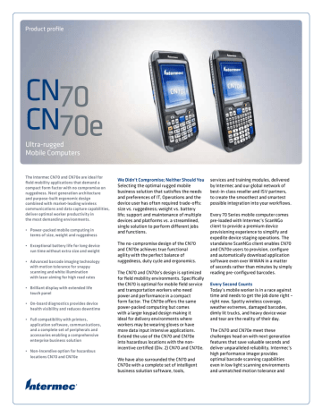 Intermec CN70, CN70e Mobile Computer Brochure | Manualzz