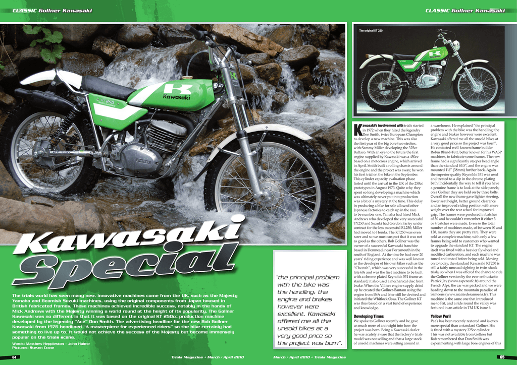 kawasaki trials bike