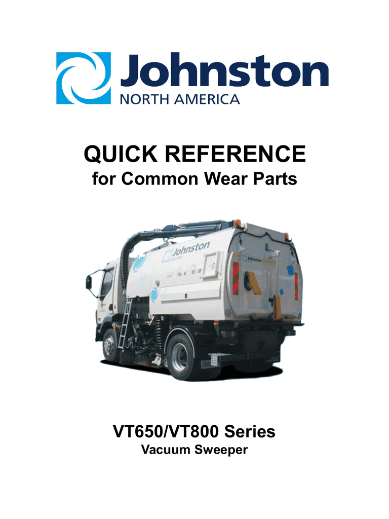 Mon Wear Parts For Johnston Vt650 Manualzz