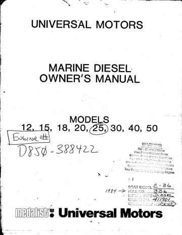 Universal M25 Owner`s Manual | Manualzz