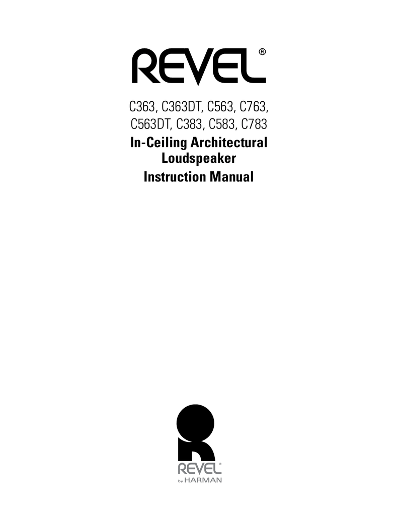 Revel In Ceiling Speakers Owner S Manual Manualzz Com