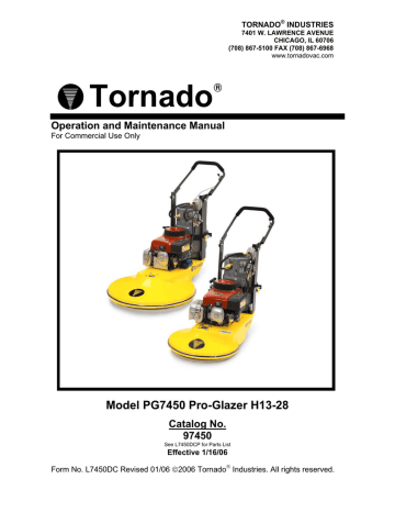 Tornado Honda Pro Glazer 28 Burnisher  Manualzz