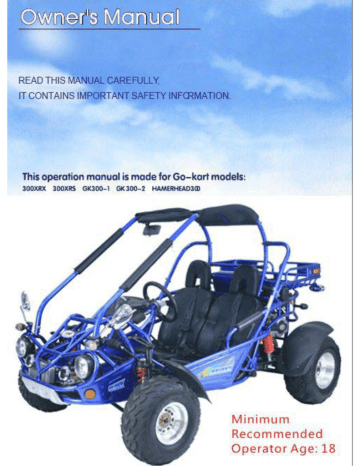 TrailMaster 300 XRX User / Parts Manual 
