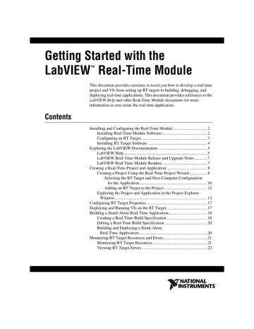 LabVIEW Real-Time Module User Manual | Manualzz