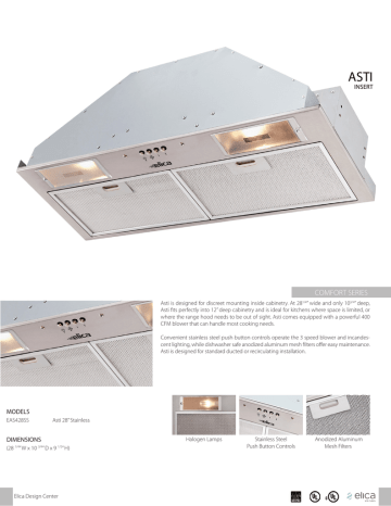 Hood Specification Sheet | Manualzz