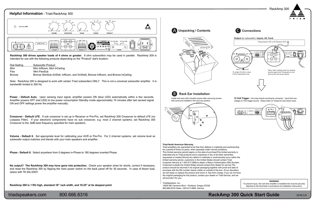 Rackamp 300 Quick Start Guide 03 9 16 Manualzz