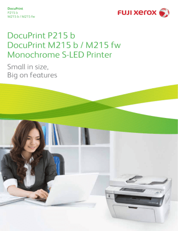 DocuPrint P215 B, M215 B, M215 Fw - Product Details | Manualzz