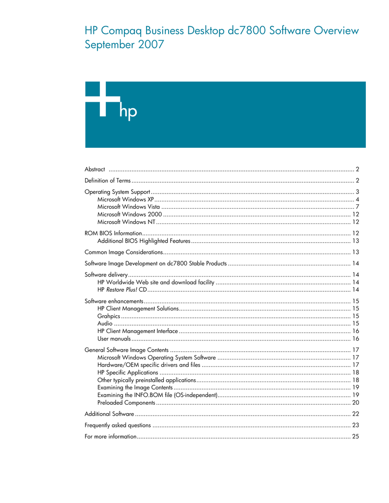 Hp Dc7800 Bios Update Linux