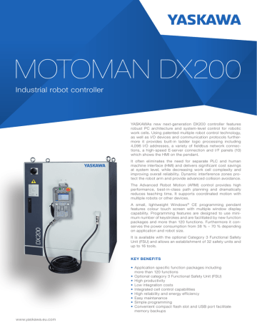 MOTOMAN DX200 - Yaskawa Europe GmbH | Manualzz