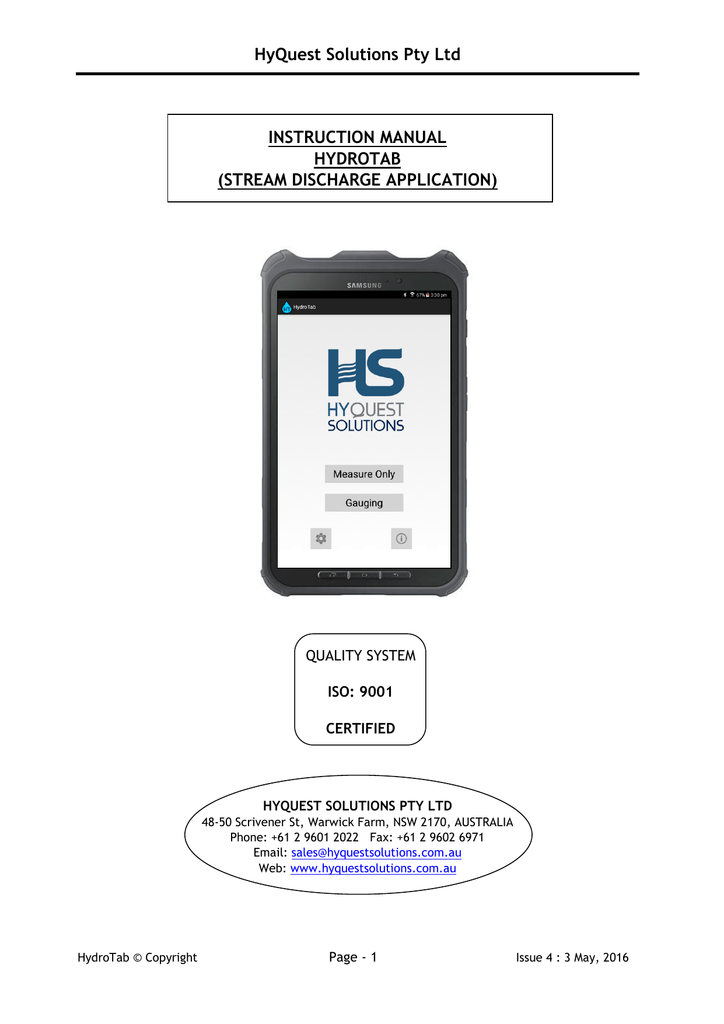 HydroMate Manual Ver 1.5 Manualzz