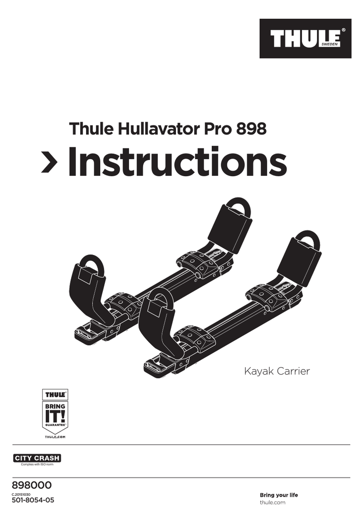 Thule Hullavator Pro 898 Owner Manual Manualzz