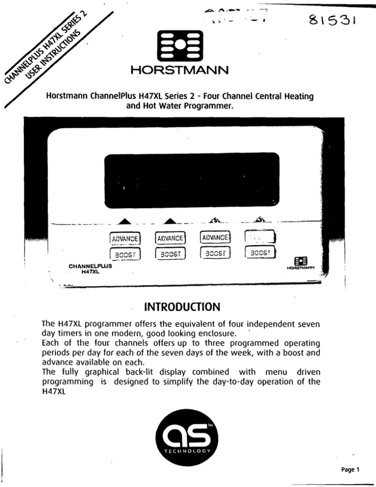 Horstmann - Free-Instruction | Manualzz