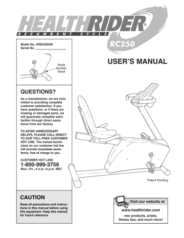 healthrider rc250