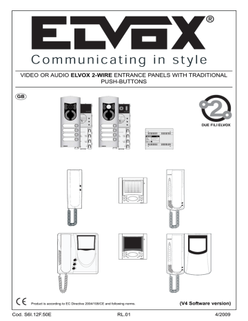 Manual - ElVOX USA Intercom.... VideointercomAccess Control | Manualzz