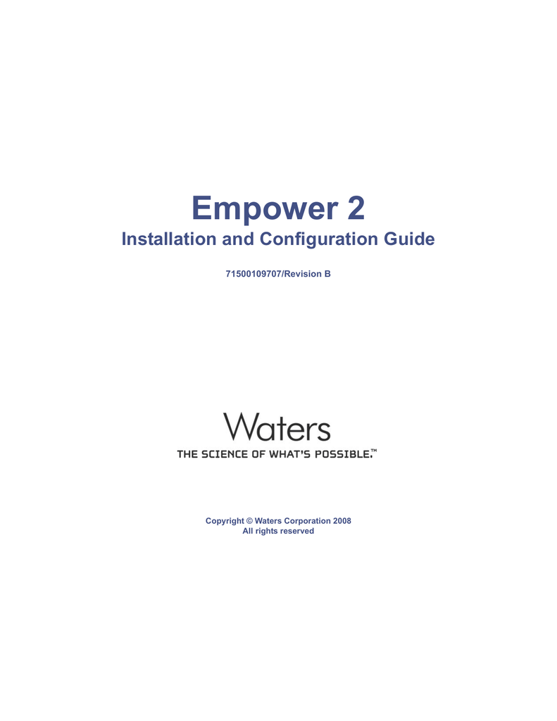 waters empower 2 software manual