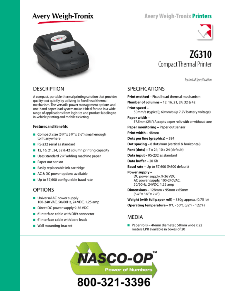 compact thermal printer