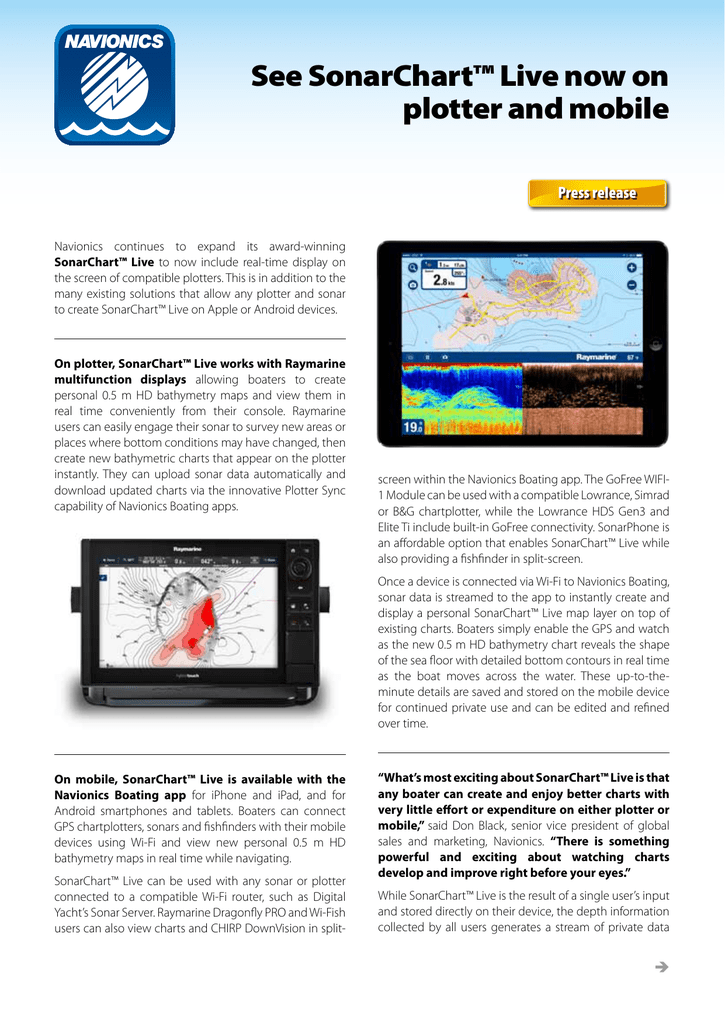 Raymarine Sonar Chart Live