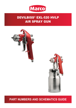 DeVilbiss EXL-520 HVLP Air Spray Gun Part Numbers and Schematics Guide