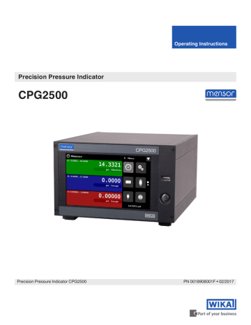 mensor CPG2500 Operating Instructions Manual | Manualzz