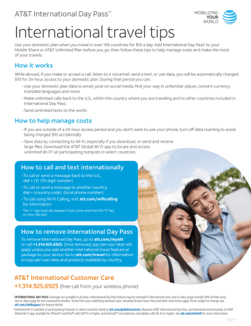 AT&T International Day Pass User Guide | Manualzz