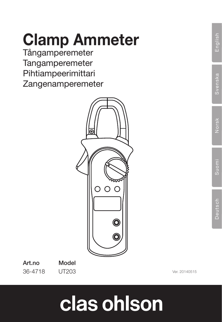 Clamp Ammeter Manualzz