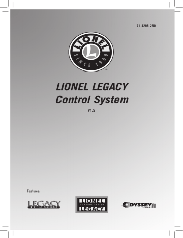 PHOTOCOPY OPERATING INSTRUCTIONS LEGACY CONTROL SYSTEM MEMORY MODULE LIONEL 