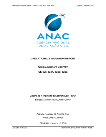 Operational Evaluation Report Ce 525 525a 525b 525c Manualzz