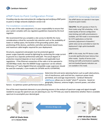Epmp Point To Point Configuration Primer Manualzz