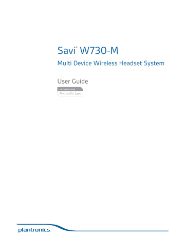 Plantronics Savi 700 Series User manual 