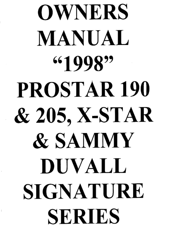 Mastercraft 1998 Prostar 190