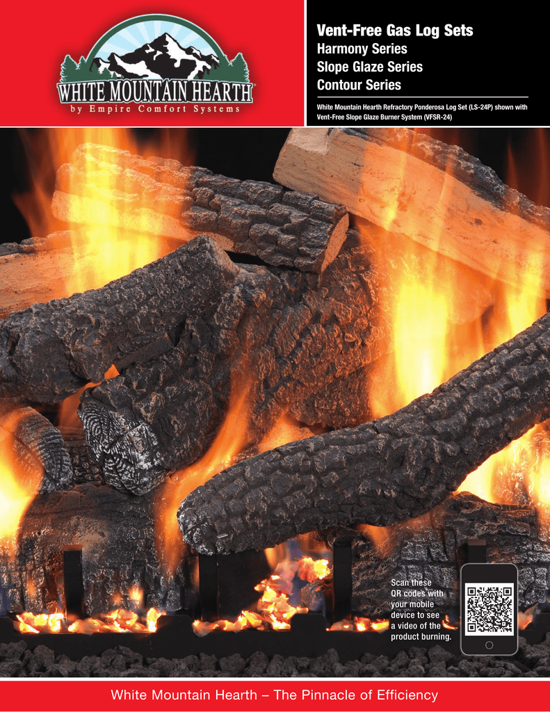 Thermostat 5-piece 18 inch Ceramic Fiber Log Set Natural Gas
