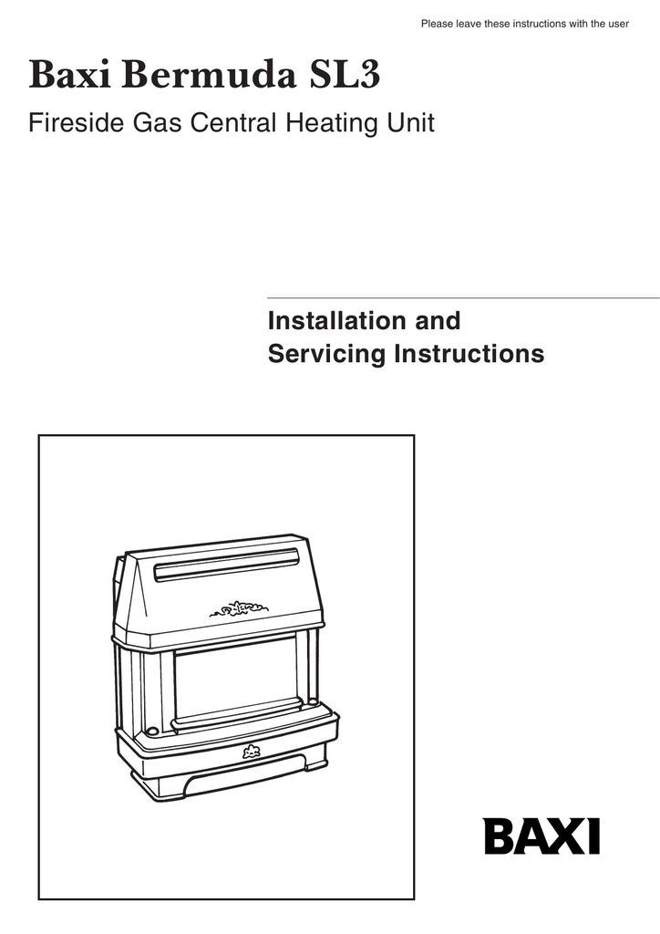 Baxi Bermuda Sl3 Manualzz