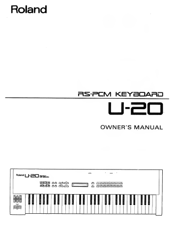 Roland U Owner S Manual Manualzz