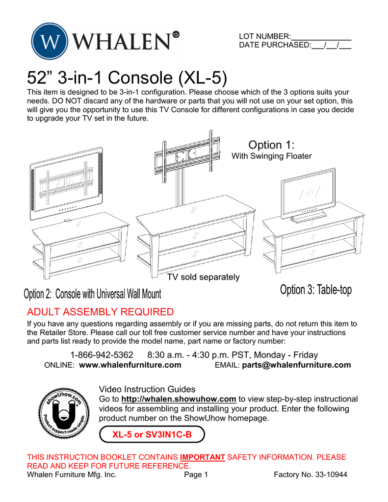 52 3 In 1 Console Xl 5 Manualzz Com