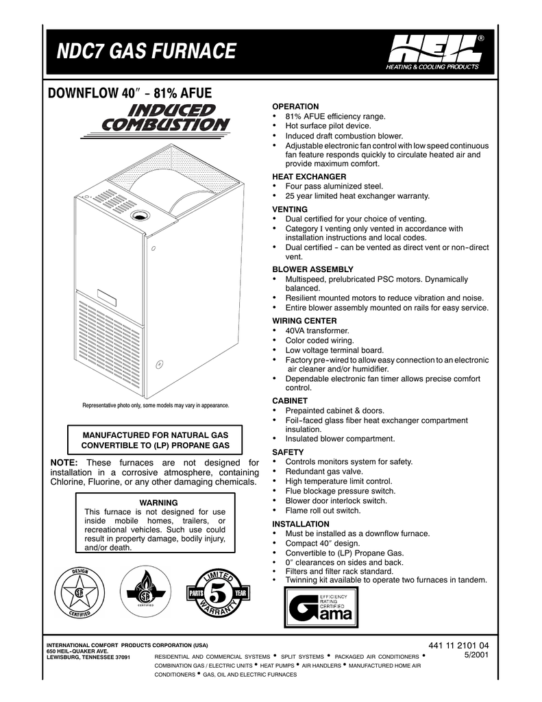 Ndc7 Gas Furnace Manualzz Com