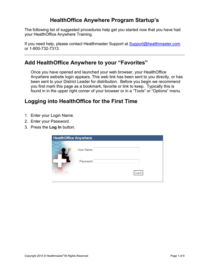 Healthoffice Program Startup S Manualzz Healthoffice Program Startup S Manualzz