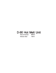 Hot Melt Unit D-90 User Manual
